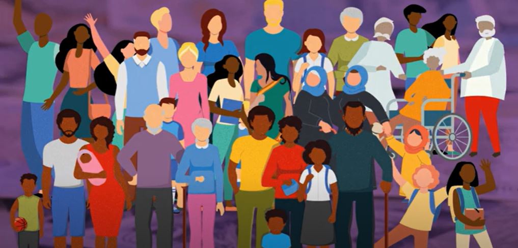 Illustrated montage of people represented in Brent